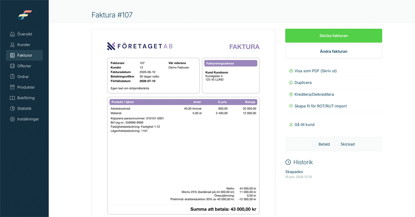 Mobil faktura