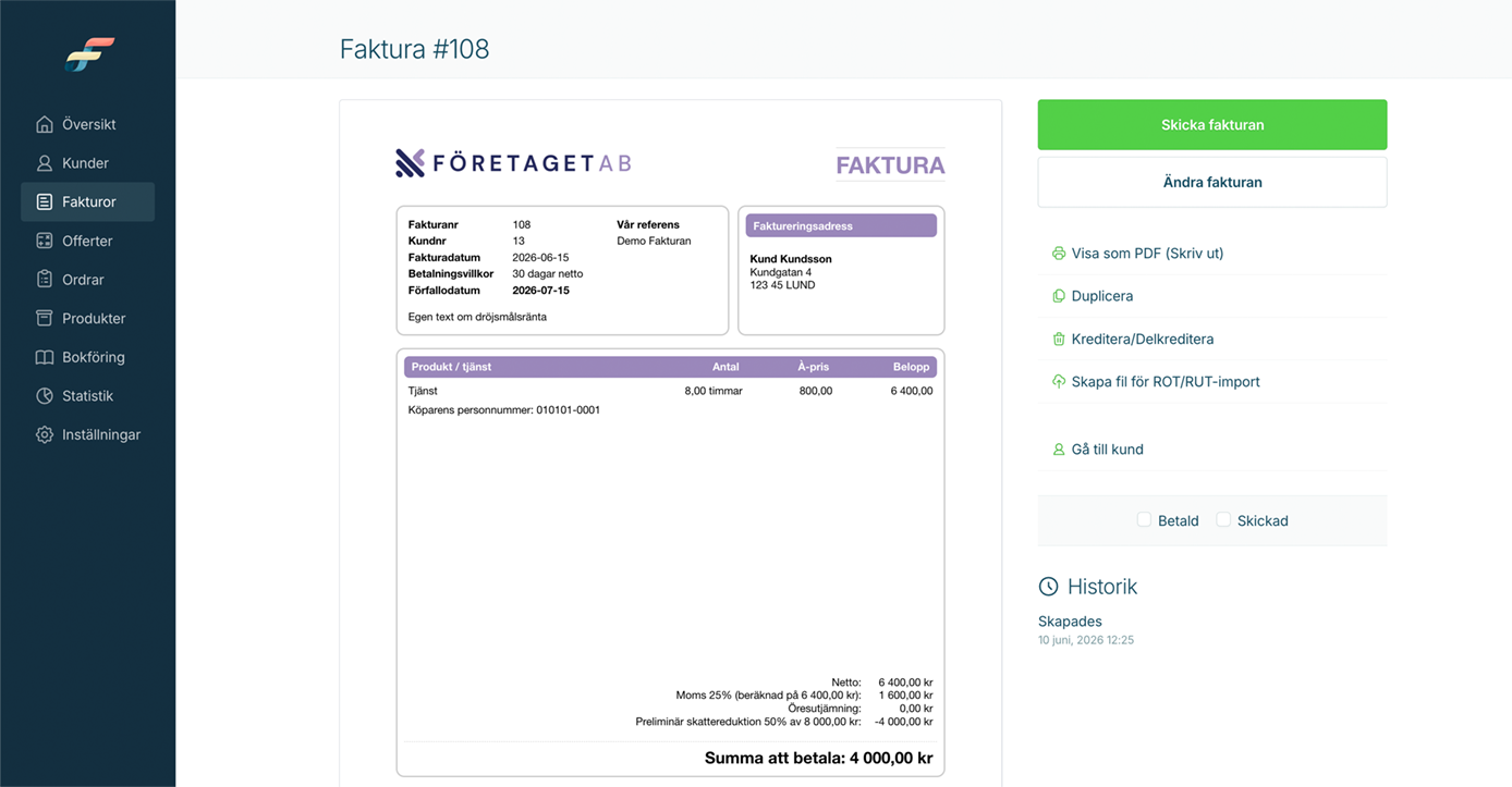Mobil faktura