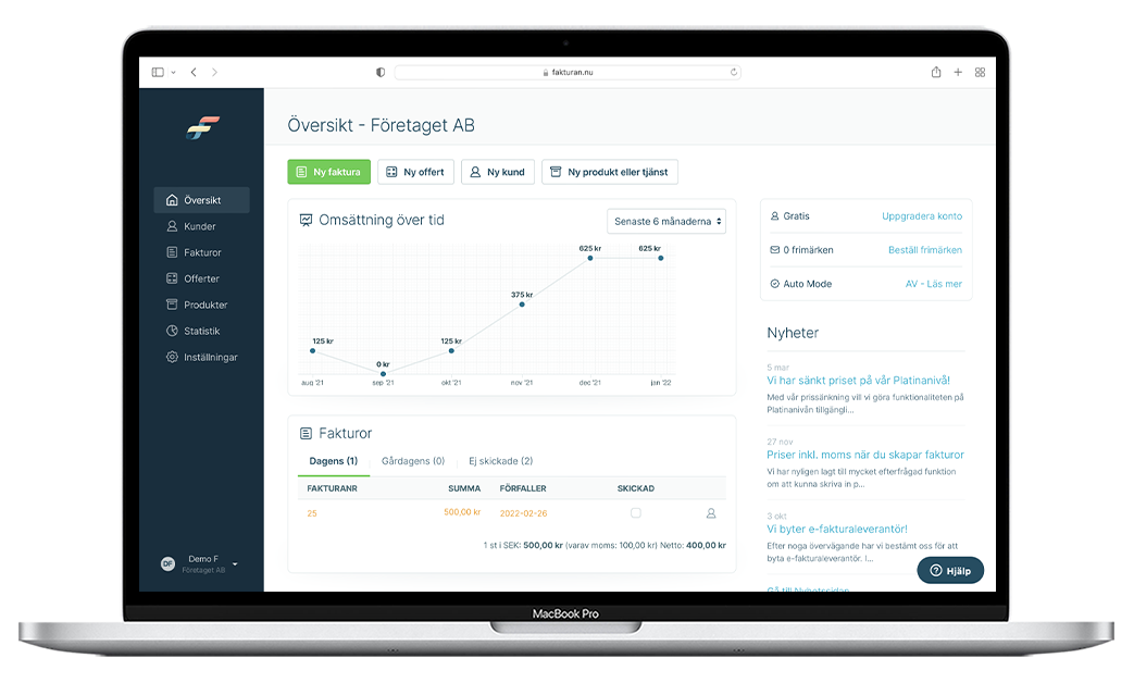 Enkel fakturering med fakturan.nu